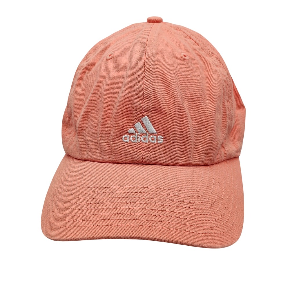 adidas AEROREADY Adjustable Dad Hat Coral Pink Cotton Golf Running Baseball Cap